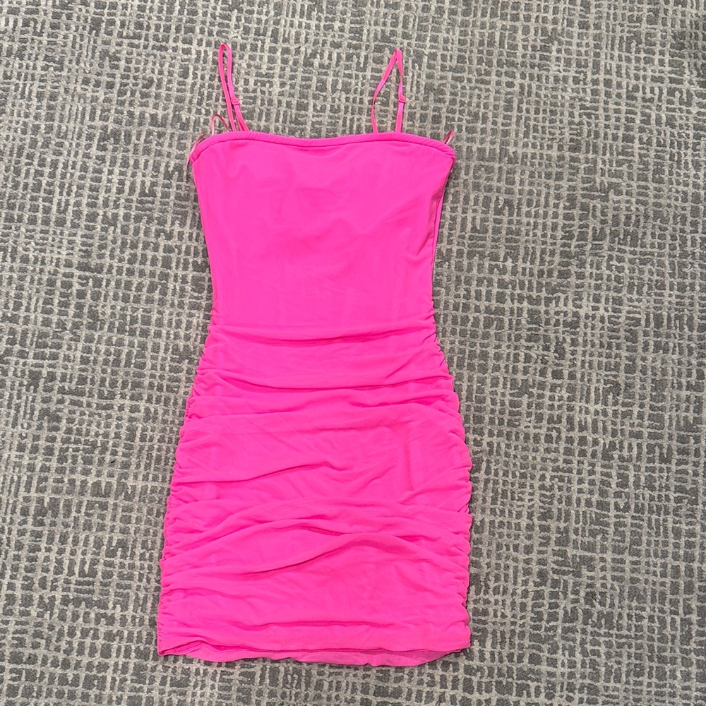 NWT Theme Noemi Hot Pink Mesh Kids Dress size xl